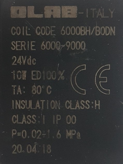 OLAB 6000/9000 Magnetspule für Magnetventil 3/8" Messing, 1/2" Messing, 3/4" Messing, 1" Messing